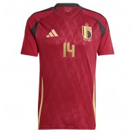 Camisa de Futebol Bélgica Dodi Lukebakio #14 Equipamento Principal Europeu 2024 Manga Curta